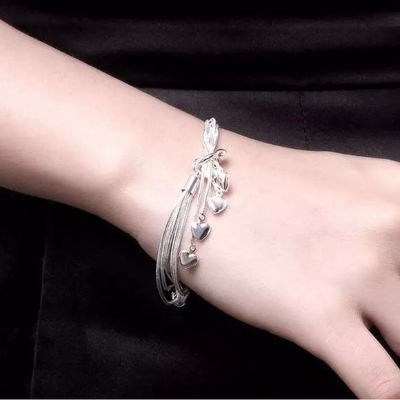 Jewelry - 💝💖Sterling Silver Heart Bracelet 💖💝